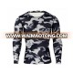 XH041 Mens Long Sleeve Camo Digital Print Tshirt Slim Fit T Shirt in Stock / OEM